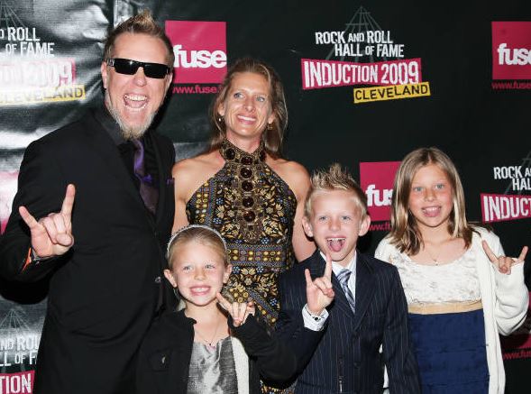 Francesca with her hubby and kids