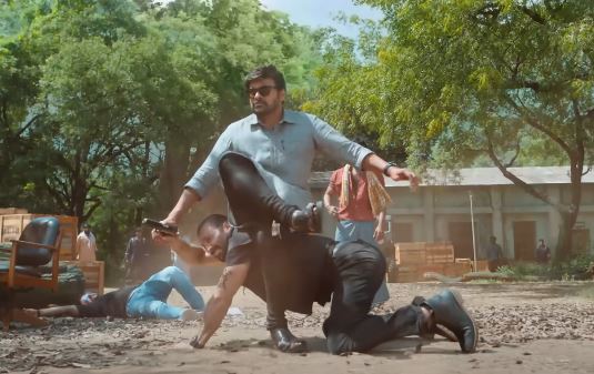 Godfather Telugu movie action scene