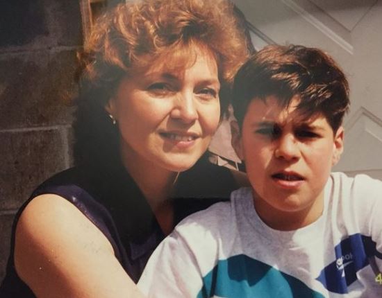 Greg Dutra with his mom