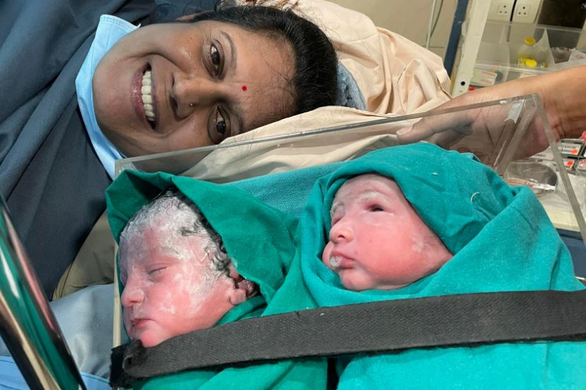 Happy Bhavasar and her daughters