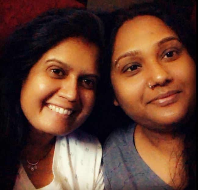 Happy Bhavasar and her sister