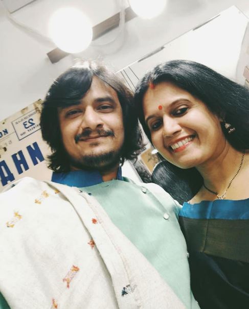 Happy Bhavasar with her husband