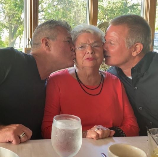 Jeff Jansen with his mother