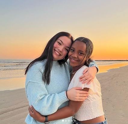 Jones with her bestie