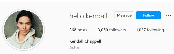 Kendall's IG profile