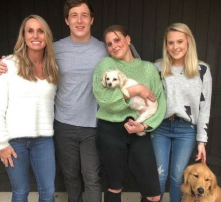 Kristin Richard with her son and daughters