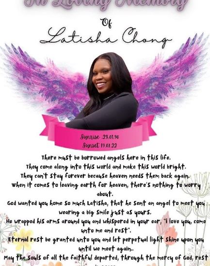 Latisha Chong obituary