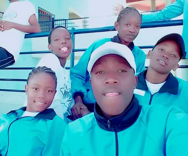 Letsile Tebogo with his friends