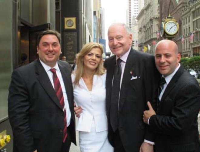 Maria Santiago with her friends