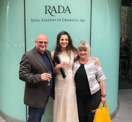 Marisa Abela with her mom and dad