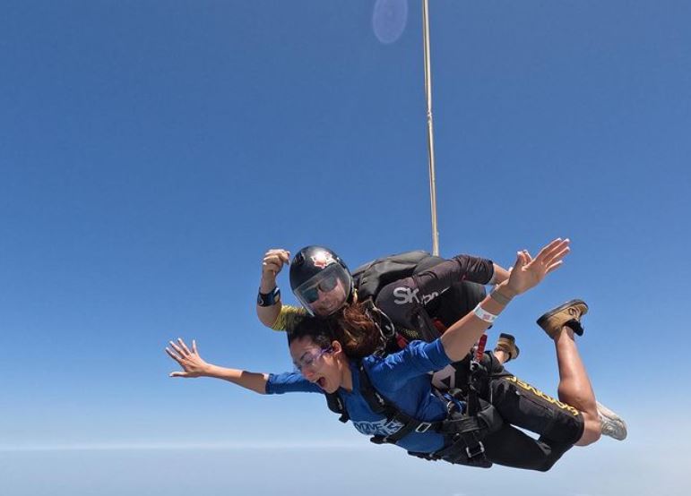 Mira Rajput experienced sky diving