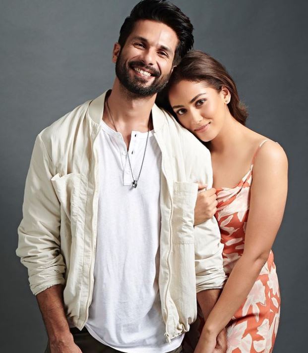 Mira Rajput with her husband
