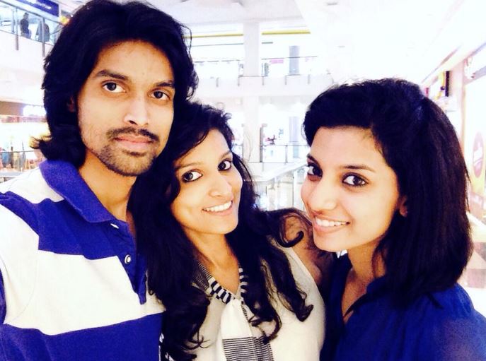 Nair with her friends
