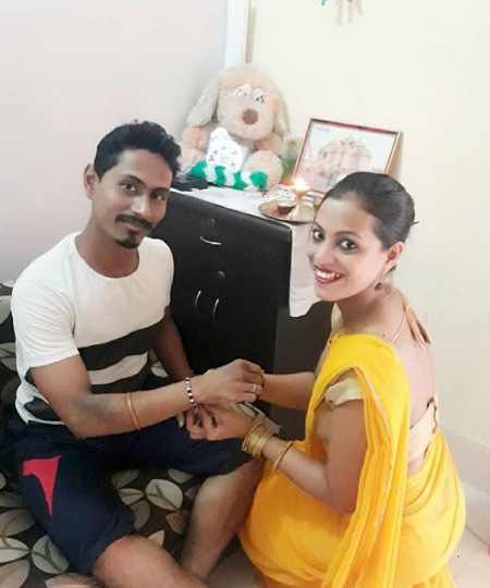 Noor Malabika with her brother