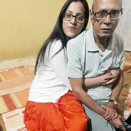 Noor Malabika with her father