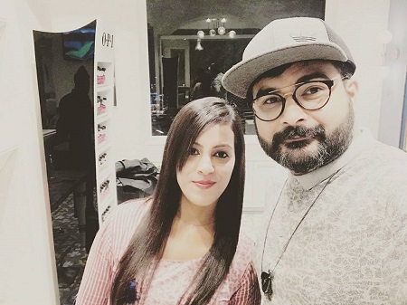 Noor Malabika with her male friend