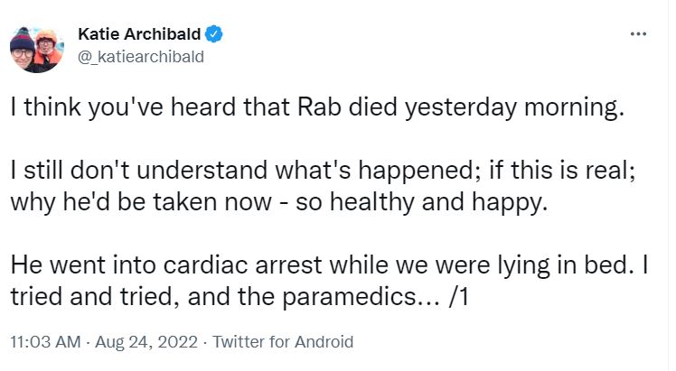 Rab Wardell death news