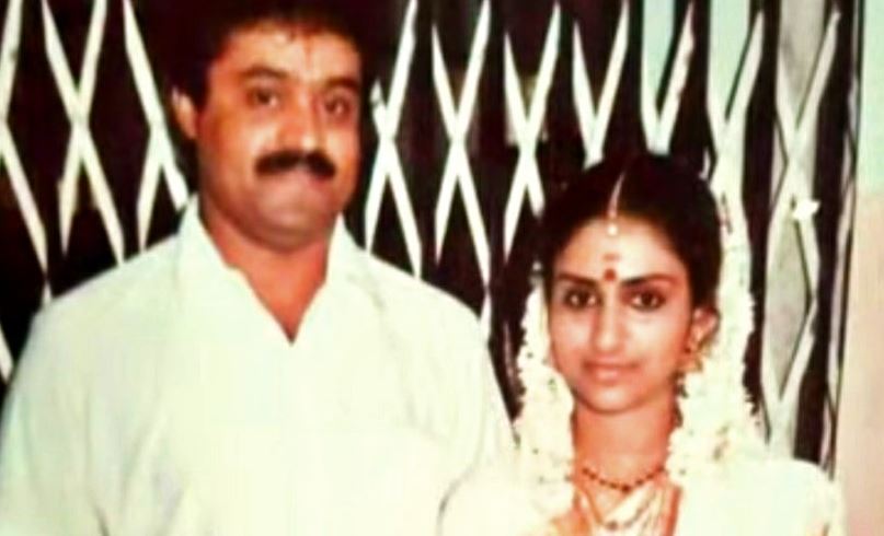 Radhika Nair and Suresh Gopi at the time of wedding