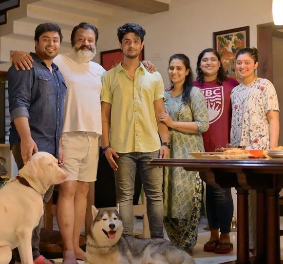 Radhika Nair with her husband sons and daughters