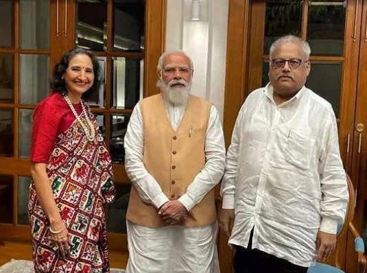 Rekha Jhunjhunwala met Indian Prime Minister
