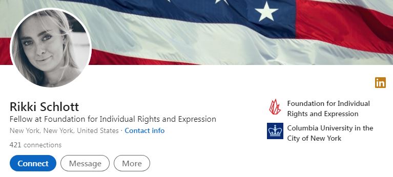 Rikki's LinkedIn profile