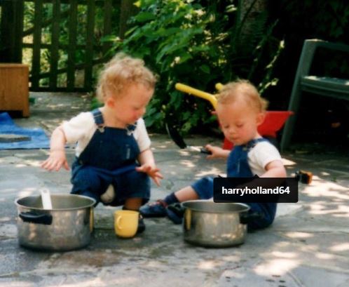Sam Holland old image with his twin