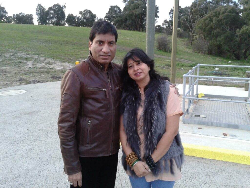 Shikha Srivastava with her husband Raju Srivastava