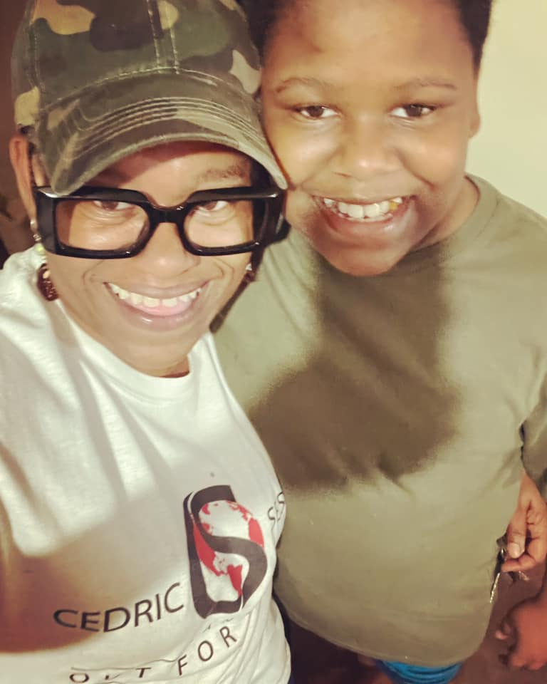 Shona Dukureh with her son