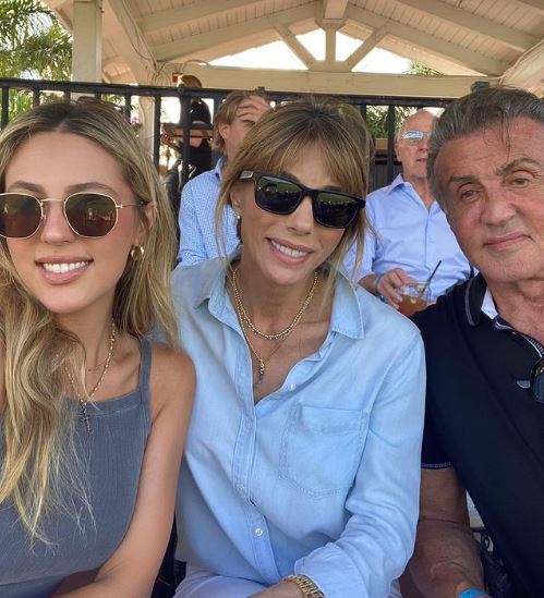 Sophia Rose with her parents Jennifer Flavin and Sylvester Stallone