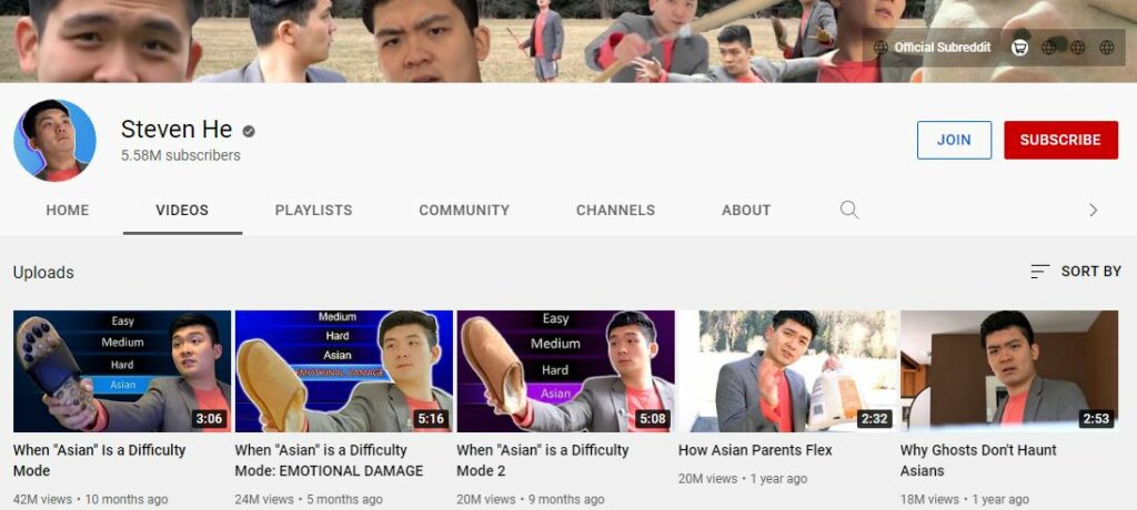 Steven's Youtube channel