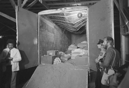Truck used in kidnapping that already stacked down in the dig before kidnapping