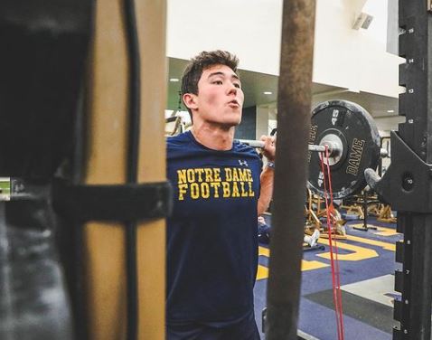 Tyler Buchner does regular workout