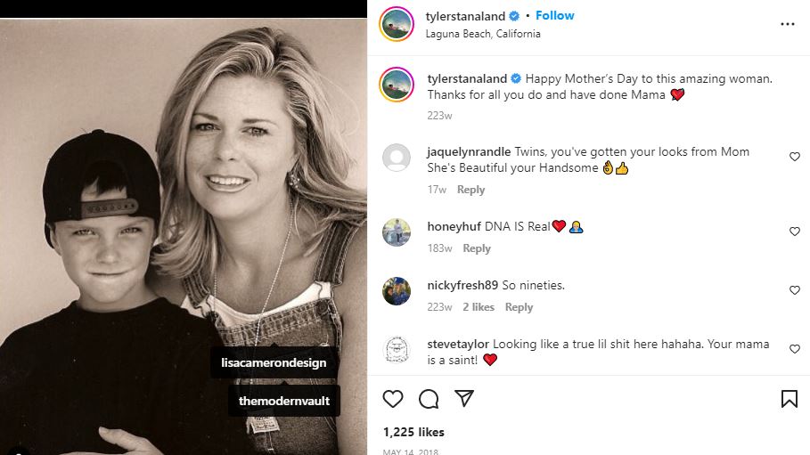 Tyler with his mom Lisa Cameron