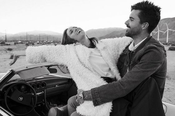 Tyler with his wife Brittany Snow