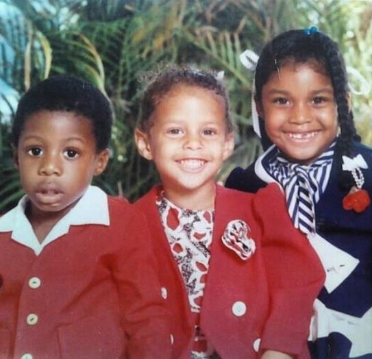 Young Crystal with her siblings