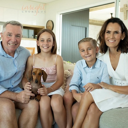 amanda Green with her kids and husband
