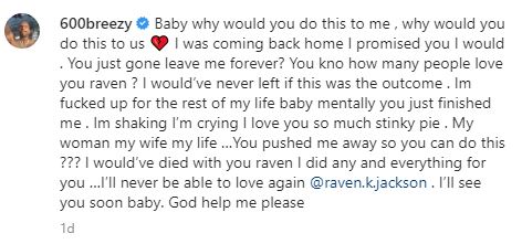 600 Breezy tribute to his girlfriend