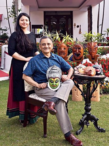 Anil Chauhan and his daughter