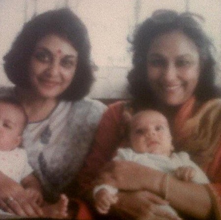 Bharti Jaffrey sitting in right of picture