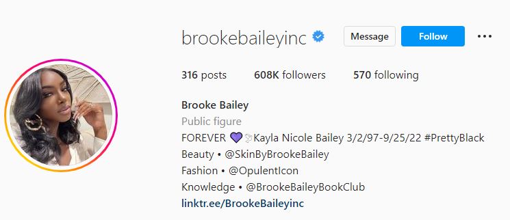 Brooke's Instagram account