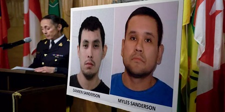 Canada police displaying Myles Sanderson and his brother pictures in media