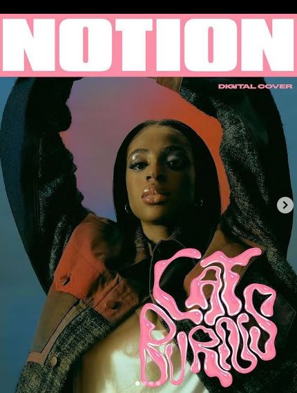 Cat Burns featured on Notion magazine