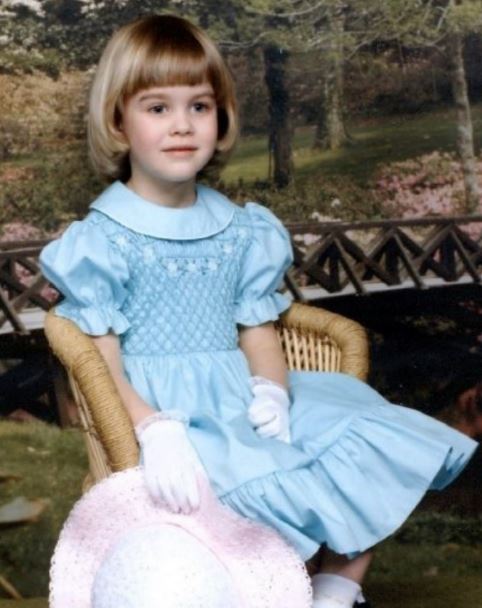 Childhood photo of Laura