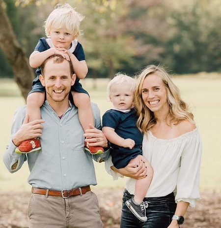 Eliza Fletcher with her husband and kids