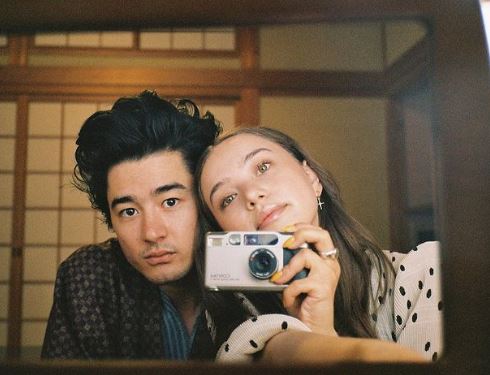 Emilija Baranac with her boyfriend