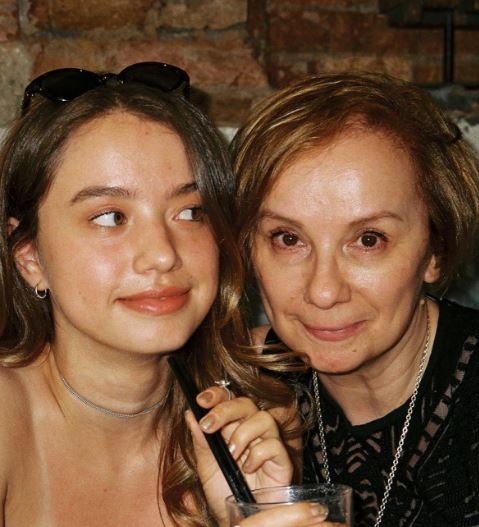 Emilija Baranac with her mother