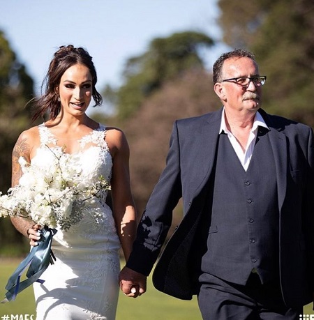 Hayley Vernon with her dad