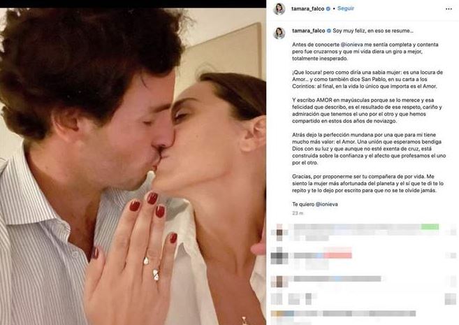 Inigo Onieva and Tamara Falcó engagement