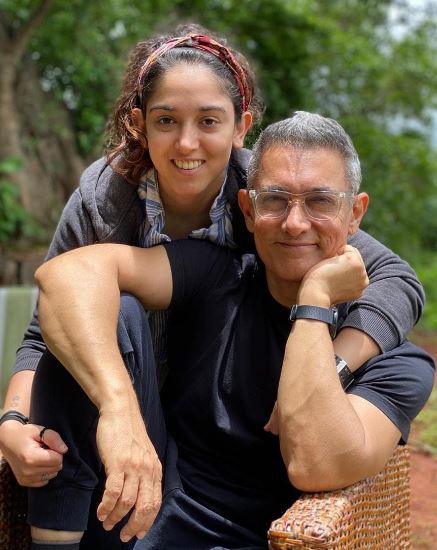 Ira Khan with her dad