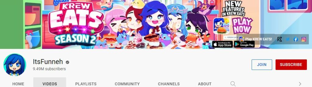 ItsFunneh's Youtube channel